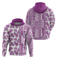 Hawaii Hoodie Aloha Tropical Plants Tribal Pattern Pink Version LT03 - Polynesian Pride