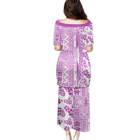 Hawaii Puletasi Aloha Tropical Plants Tribal Pattern Pink Version LT03 - Polynesian Pride