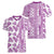 Hawaii Women V Neck T Shirt Aloha Tropical Plants Tribal Pattern Pink Version LT03 - Polynesian Pride