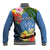 Kosrae Constitution Day Baseball Jacket Hibiscus Mix Maori Tattoo Pattern LT03 - Polynesian Pride