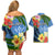 Kosrae Constitution Day Couples Matching Off Shoulder Short Dress and Hawaiian Shirt Hibiscus Mix Maori Tattoo Pattern LT03 - Polynesian Pride