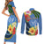 Kosrae Constitution Day Couples Matching Short Sleeve Bodycon Dress and Long Sleeve Button Shirt Hibiscus Mix Maori Tattoo Pattern LT03 - Polynesian Pride