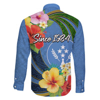 Kosrae Constitution Day Family Matching Long Sleeve Bodycon Dress and Hawaiian Shirt Hibiscus Mix Maori Tattoo Pattern LT03 - Polynesian Pride