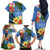 Kosrae Constitution Day Family Matching Off Shoulder Long Sleeve Dress and Hawaiian Shirt Hibiscus Mix Maori Tattoo Pattern LT03 - Polynesian Pride