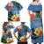 Kosrae Constitution Day Family Matching Off Shoulder Maxi Dress and Hawaiian Shirt Hibiscus Mix Maori Tattoo Pattern LT03 - Polynesian Pride