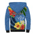 Kosrae Constitution Day Sherpa Hoodie Hibiscus Mix Maori Tattoo Pattern LT03 - Polynesian Pride