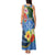 Kosrae Constitution Day Tank Maxi Dress Hibiscus Mix Maori Tattoo Pattern LT03 - Polynesian Pride