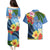 Kosrae Couples Matching Puletasi and Hawaiian Shirt Hibiscus Mix Maori Tattoo Pattern LT03 - Polynesian Pride