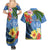 Kosrae Couples Matching Summer Maxi Dress and Hawaiian Shirt Hibiscus Mix Maori Tattoo Pattern LT03 - Polynesian Pride