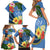 Kosrae Family Matching Short Sleeve Bodycon Dress and Hawaiian Shirt Hibiscus Mix Maori Tattoo Pattern LT03 - Polynesian Pride