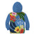 Kosrae Kid Hoodie Hibiscus Mix Maori Tattoo Pattern LT03 - Polynesian Pride