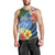 Kosrae Men Tank Top Hibiscus Mix Maori Tattoo Pattern LT03 - Polynesian Pride