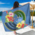 Kosrae Sarong Hibiscus Mix Maori Tattoo Pattern LT03 One Size 44 x 66 inches Blue - Polynesian Pride