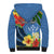 Kosrae Sherpa Hoodie Hibiscus Mix Maori Tattoo Pattern LT03 - Polynesian Pride