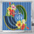 Kosrae Shower Curtain Hibiscus Mix Maori Tattoo Pattern LT03 - Polynesian Pride