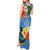 Kosrae Tank Maxi Dress Hibiscus Mix Maori Tattoo Pattern LT03 - Polynesian Pride