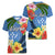 Kosrae Women V Neck T Shirt Hibiscus Mix Maori Tattoo Pattern LT03 - Polynesian Pride