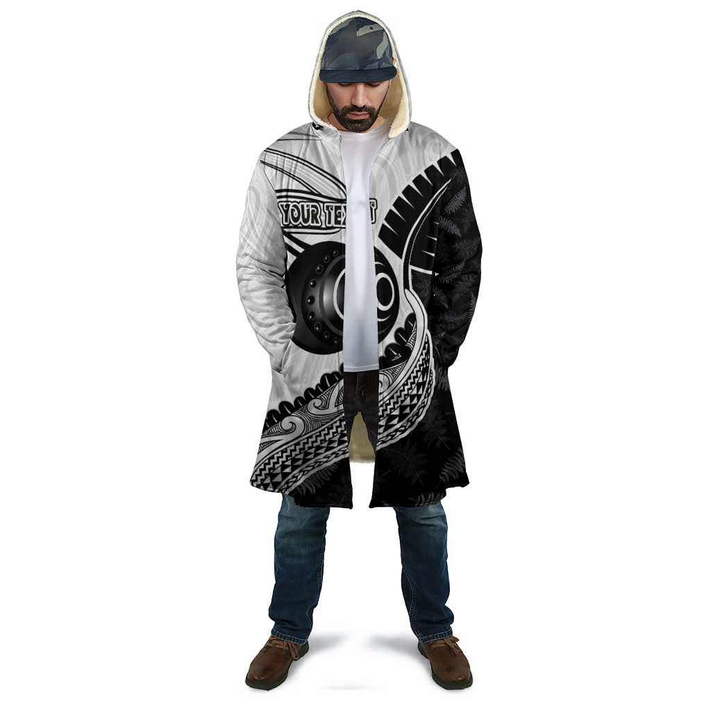 Personalised Aotearoa Lawn Bowls Cloak Maori and Silver Fern Half Style LT03 - Polynesian Pride