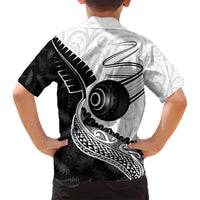 Personalised Aotearoa Lawn Bowls Family Matching Off Shoulder Short Dress and Hawaiian Shirt Maori and Silver Fern Half Style LT03 - Polynesian Pride