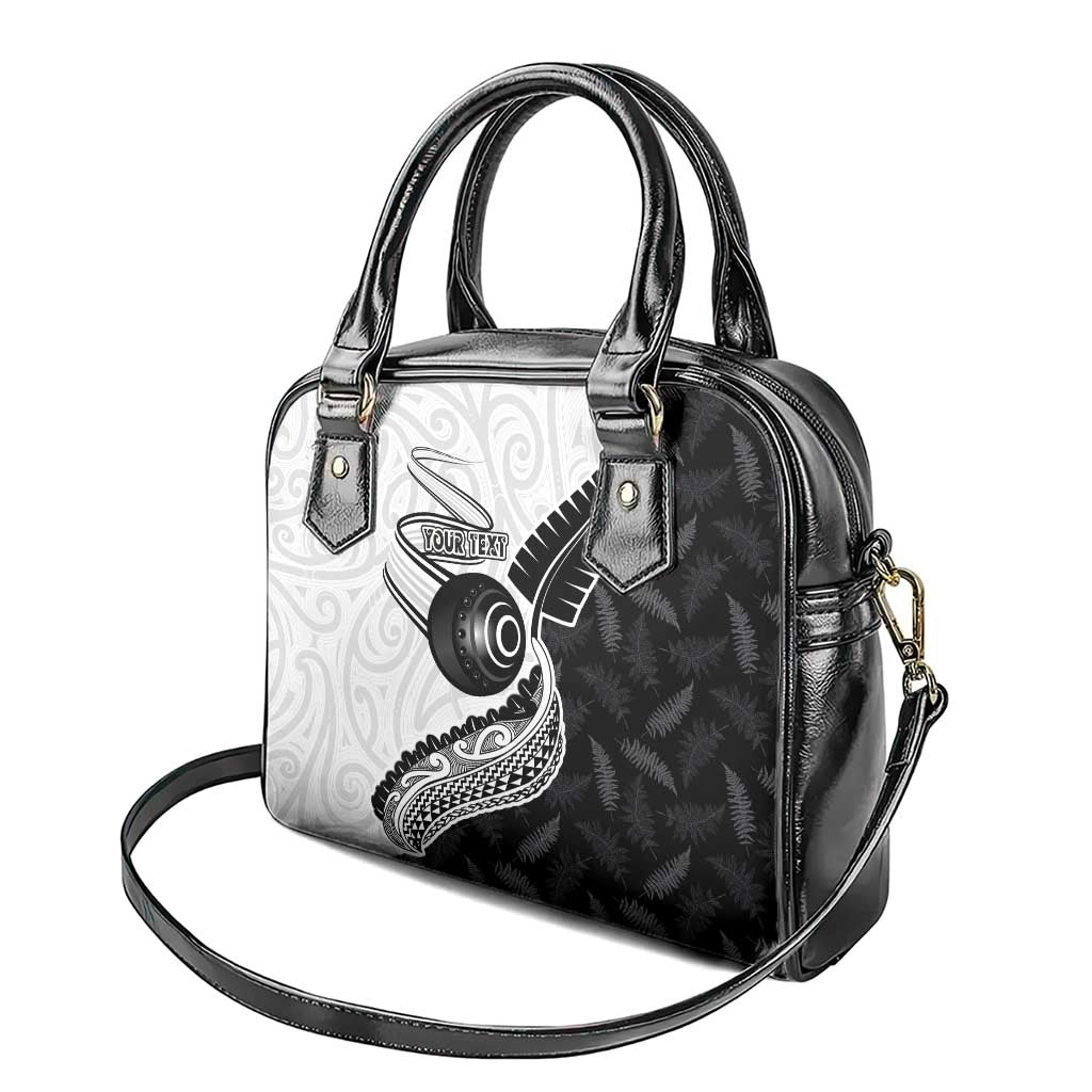 Personalised Aotearoa Lawn Bowls Shoulder Handbag Maori and Silver Fern Half Style LT03 - Polynesian Pride