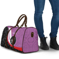 Personalised Aotearoa Lawn Bowls Travel Bag Maori and Silver Fern Sporty Style Pink Color LT03 - Polynesian Pride