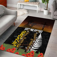 New Zealand and Australia ANZAC Day Area Rug Soldier and Last Post Camouflage Pattern LT03 - Polynesian Pride