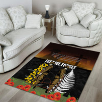 New Zealand and Australia ANZAC Day Area Rug Soldier and Last Post Camouflage Pattern LT03 - Polynesian Pride