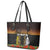 New Zealand and Australia ANZAC Day Leather Tote Bag Soldier and Last Post Camouflage Pattern LT03 - Polynesian Pride