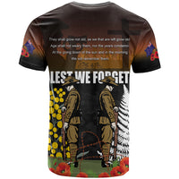 New Zealand and Australia ANZAC Day T Shirt Soldier and Last Post Camouflage Pattern LT03 - Polynesian Pride