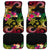 Hawaii Turtle Day Car Mats Polynesian Tattoo and Hibiscus Flowers