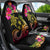 Hawaii Turtle Day Car Seat Cover Polynesian Tattoo and Hibiscus Flowers