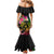 Hawaii Turtle Day Family Matching Mermaid Dress and Hawaiian Shirt Polynesian Tattoo and Hibiscus Flowers