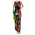 Hawaii Turtle Day Family Matching Tank Maxi Dress and Hawaiian Shirt Polynesian Tattoo and Hibiscus Flowers