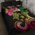 Hawaii Turtle Day Quilt Bed Set Polynesian Tattoo and Hibiscus Flowers