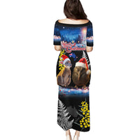 New Zealand and Australia Merry Christmas Puletasi Kiwi Bird and Kangaroo Xmas Vibe