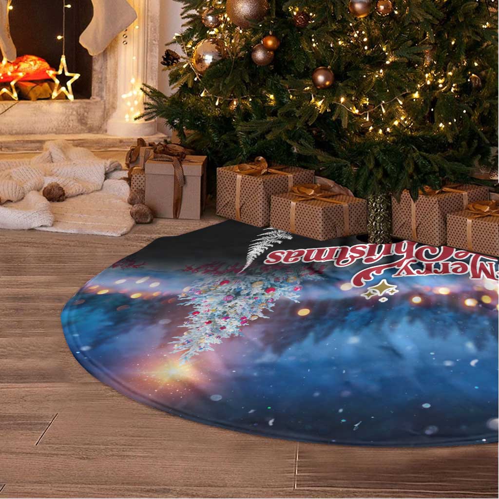 New Zealand and Australia Merry Christmas Tree Skirt Kiwi Bird and Kangaroo Xmas Vibe