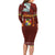 Tonga Independence Day Family Matching Long Sleeve Bodycon Dress and Hawaiian Shirt National Flag and Emblem with Ngatu Art Pattern