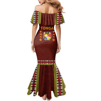 Tonga Independence Day Family Matching Mermaid Dress and Hawaiian Shirt National Flag and Emblem with Ngatu Art Pattern LT03 - Polynesian Pride