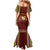 Tonga Independence Day Family Matching Mermaid Dress and Hawaiian Shirt National Flag and Emblem with Ngatu Art Pattern