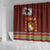 Tonga Independence Day Shower Curtain National Flag and Emblem with Ngatu Art Pattern
