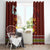 Tonga Independence Day Window Curtain National Flag and Emblem with Ngatu Art Pattern