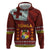 Tonga Independence Day Zip Hoodie National Flag and Emblem with Ngatu Art Pattern