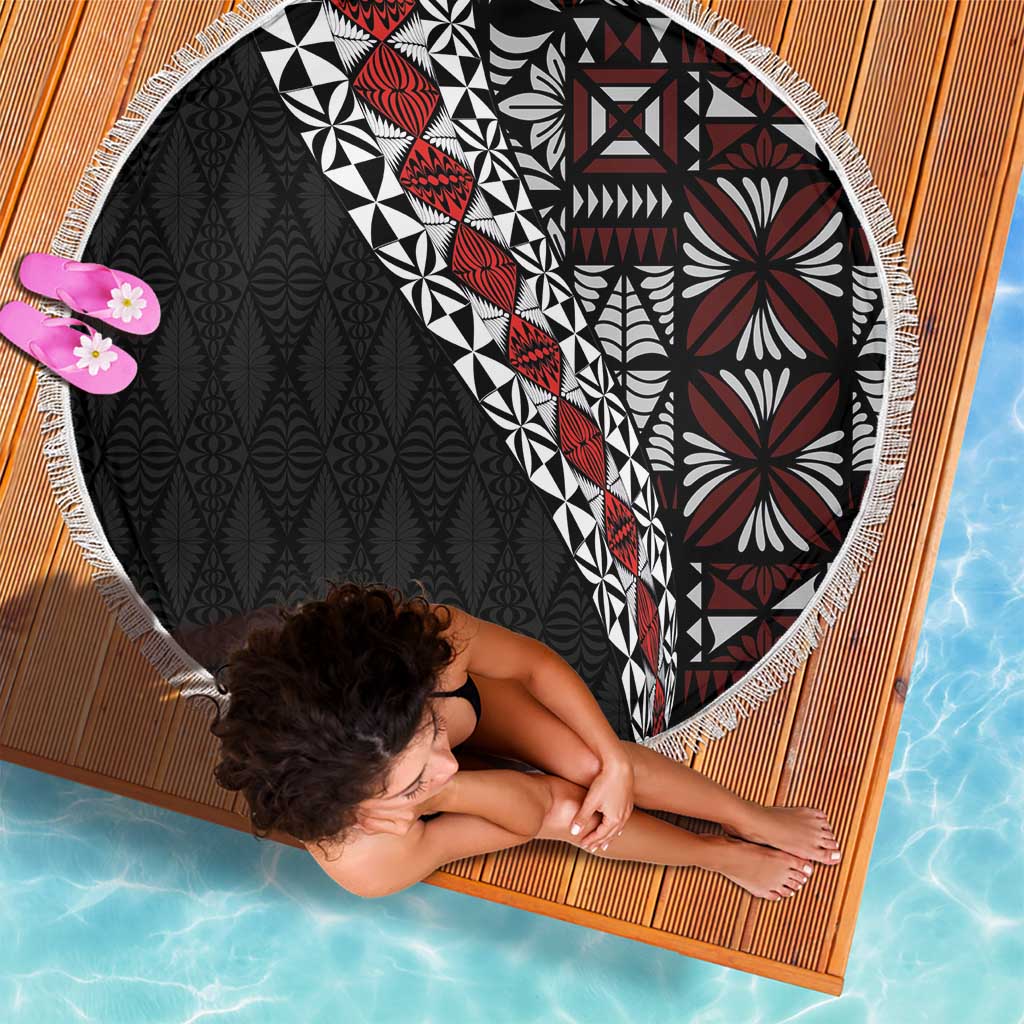 Tonga Ngatu Art Tattoo Polynesian Beach Blanket