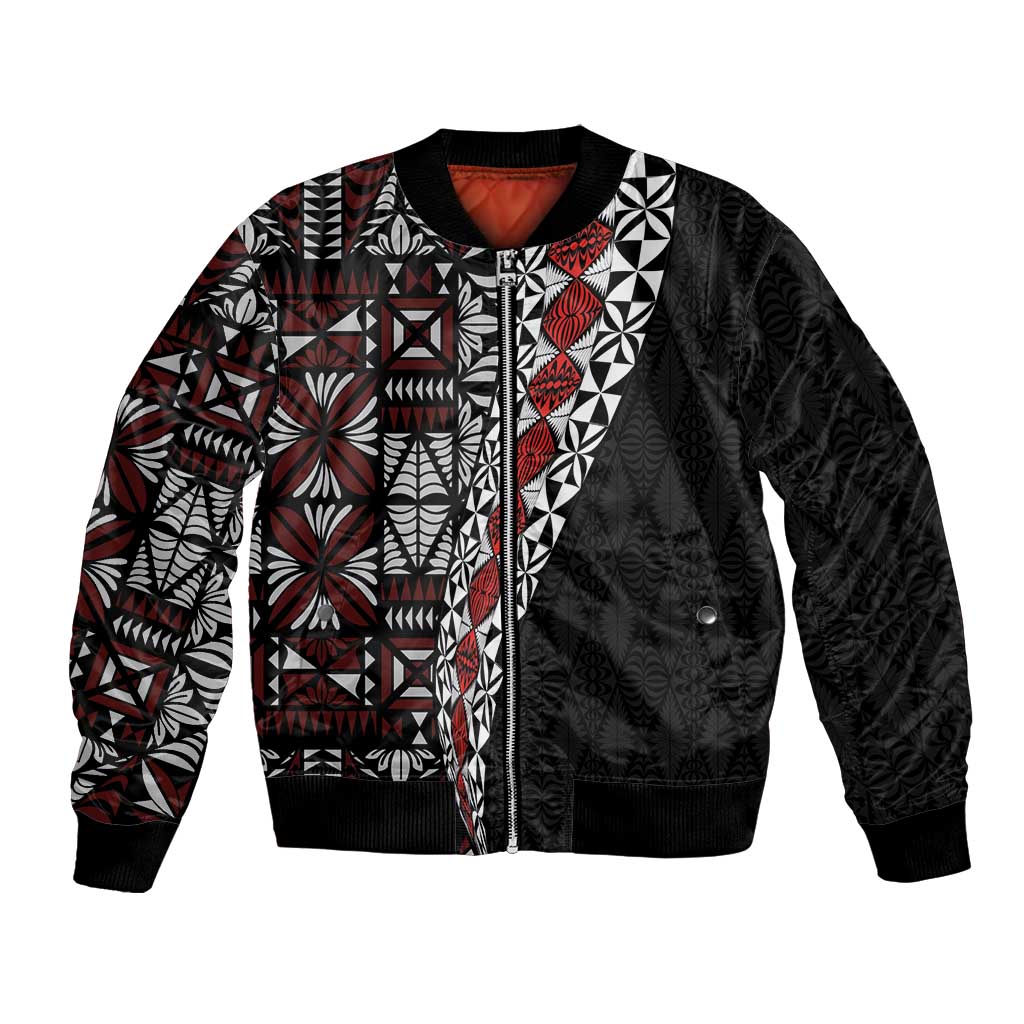 Tonga Ngatu Art Tattoo Polynesian Bomber Jacket