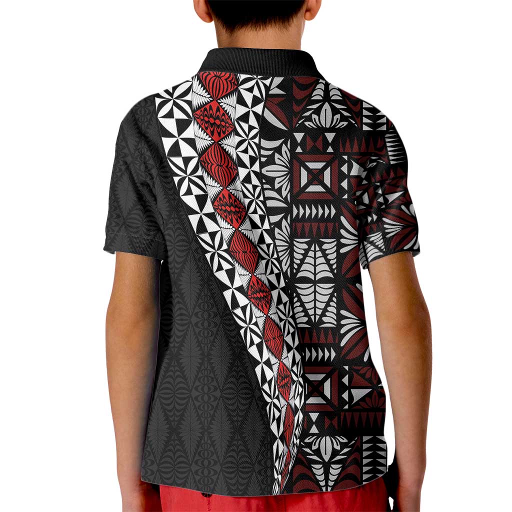 Tonga Ngatu Art Tattoo Polynesian Kid Polo Shirt