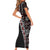 Tonga Ngatu Art Tattoo Polynesian Short Sleeve Bodycon Dress