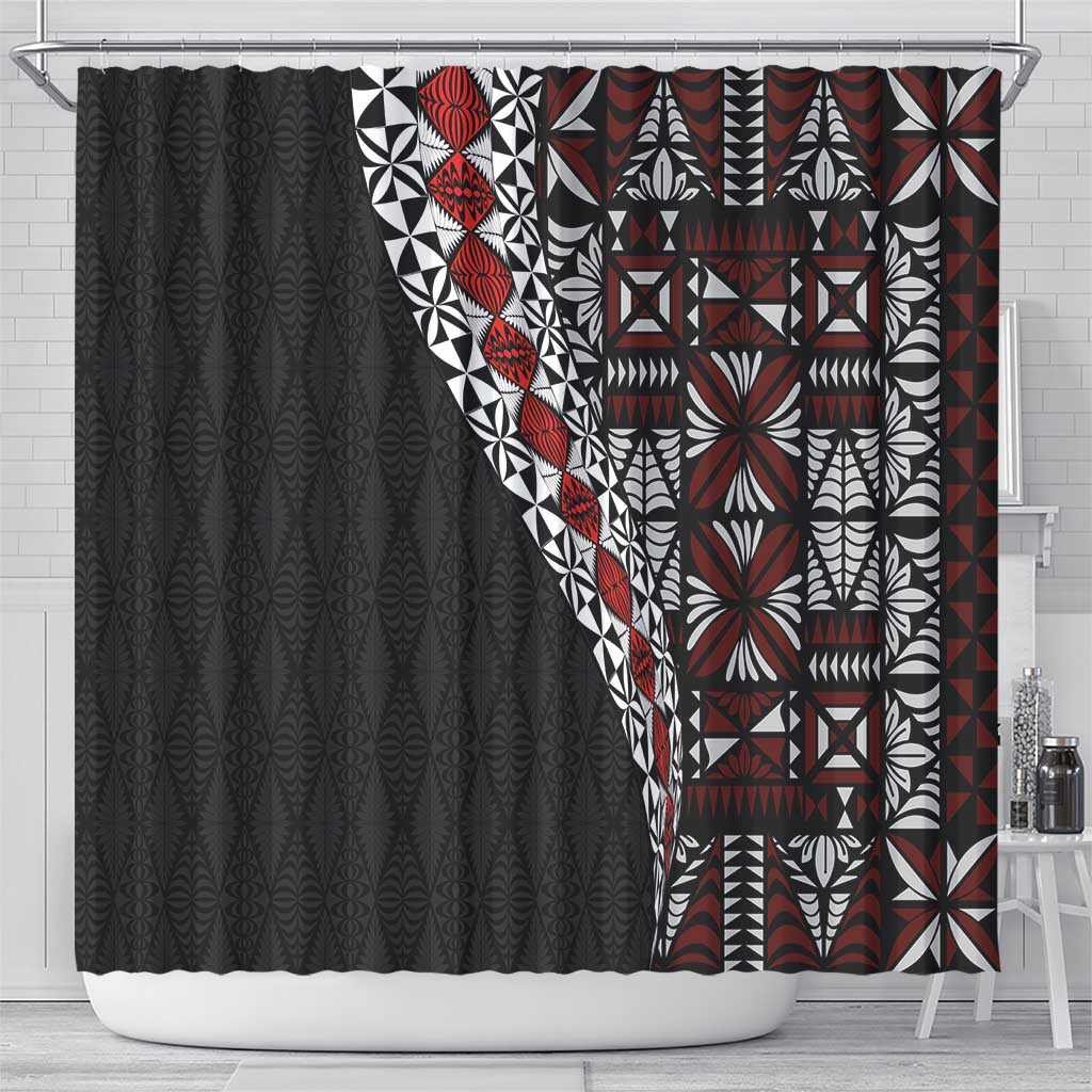 Tonga Ngatu Art Tattoo Polynesian Shower Curtain