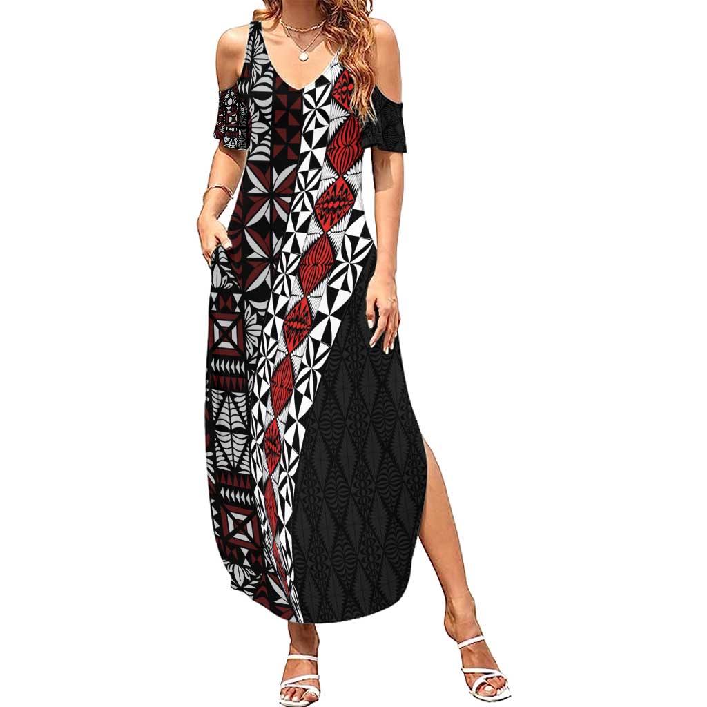 Tonga Ngatu Art Tattoo Polynesian Summer Maxi Dress