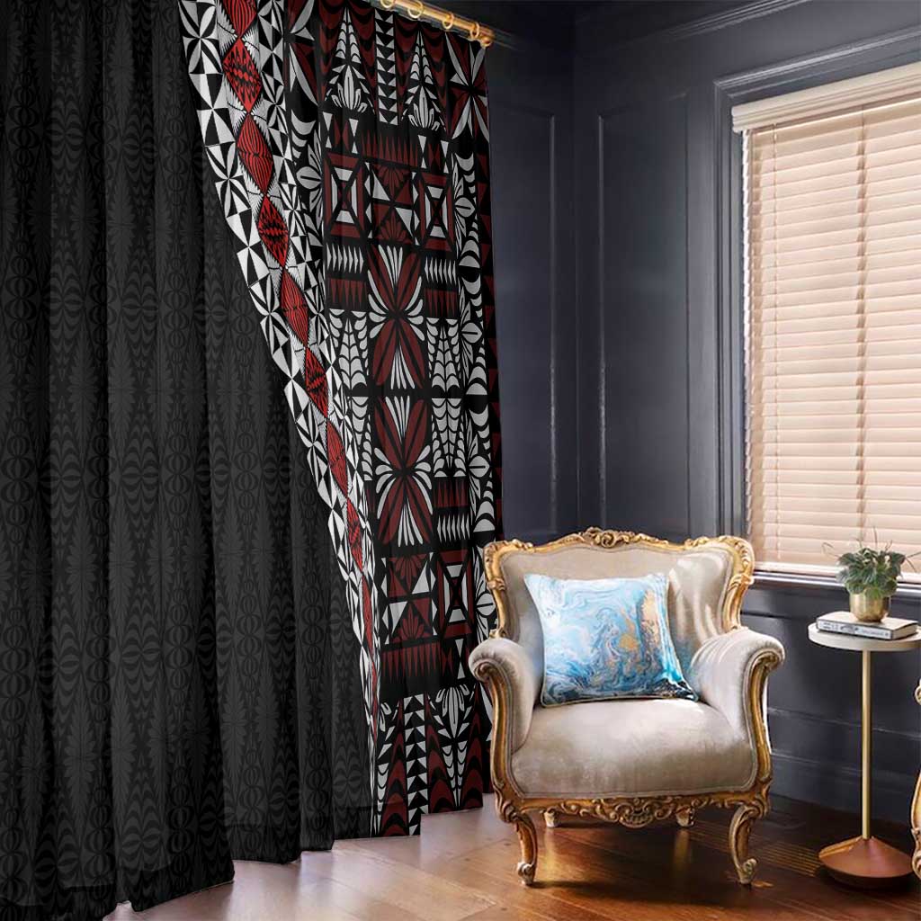 Tonga Ngatu Art Tattoo Polynesian Window Curtain
