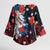 Hawaiian and Japanese Together Kimono Sleeve Blouse Hibiscus and Koi Fish Polynesian Pattern Colorful Style - Polynesian Pride